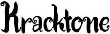 preview image of the Kracktone font