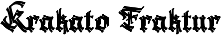 preview image of the Krakato Fraktur font