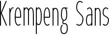 preview image of the Krempeng Sans font