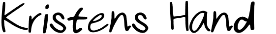 preview image of the Kristens Hand font