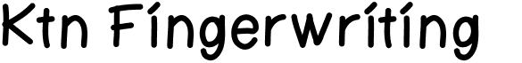 preview image of the Ktn Fingerwriting font