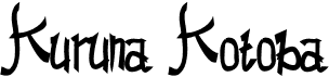 preview image of the Kuruna Kotoba font