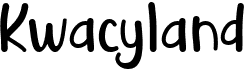 preview image of the Kwacyland font