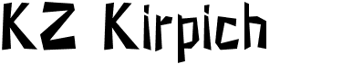 preview image of the KZ Kirpich font