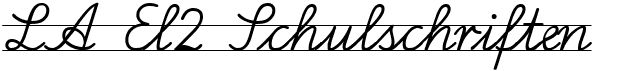 preview image of the LA El2 Schulschriften font