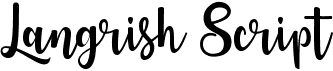preview image of the Langrish Script font