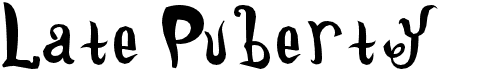 preview image of the Late Puberty font