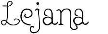 preview image of the Lejana font