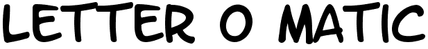 preview image of the Letter O Matic font