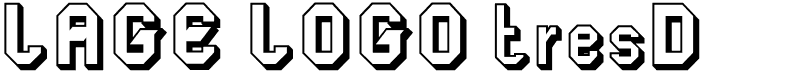preview image of the LGF Lage Logo TresD font