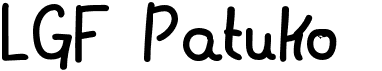 preview image of the LGF Patuko font