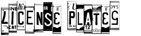 preview image of the License Plates font