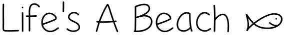 preview image of the Life's A Beach font