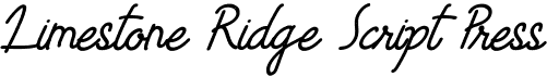 preview image of the Limestone Ridge Script Press font