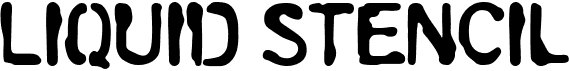 preview image of the Liquid Stencil font