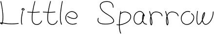 preview image of the Little Sparrow font