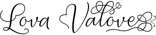preview image of the Lova Valove font