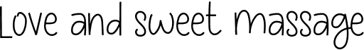 preview image of the Love and sweet massage font