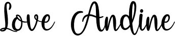 preview image of the Love Andine font