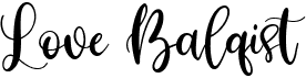 preview image of the Love Balqist font