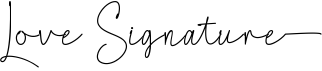 preview image of the Love Signature font