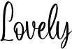 preview image of the Lovely font