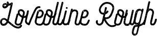 preview image of the Loveolline Rough F font