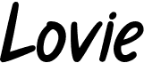preview image of the Lovie font