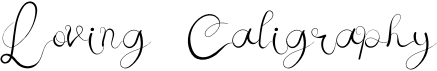 preview image of the Loving Caligraphy font