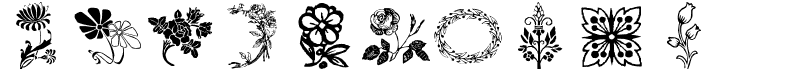 preview image of the LP Flowers 1 font