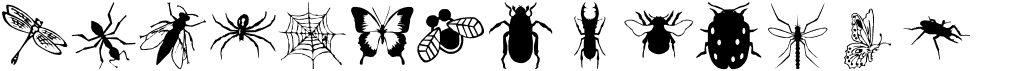 preview image of the LP Insects font