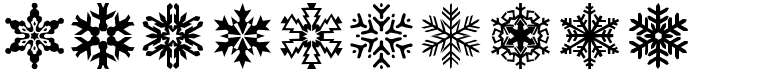 preview image of the LP Snowflake font