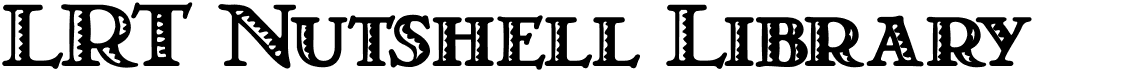 preview image of the LRT Nutshell Library font