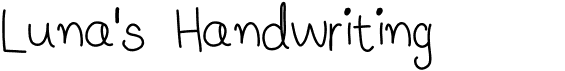 preview image of the Luna's Handwriting font