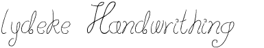 preview image of the Lydeke Handwrithing font