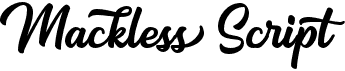 preview image of the Mackless Script font
