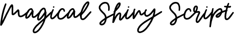 preview image of the Magical Shiny Script font