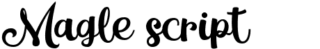 preview image of the Magle Script font
