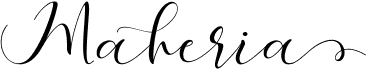 preview image of the Maheria Script font