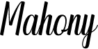 preview image of the Mahony font
