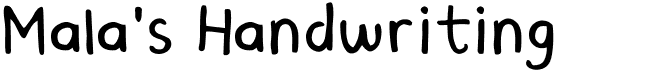 preview image of the Mala's Handwriting font