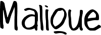 preview image of the Malique font