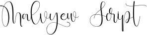 preview image of the Malvyew Script font