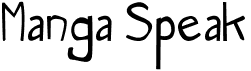 preview image of the Manga Speak font