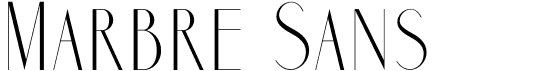 preview image of the Marbre Sans font