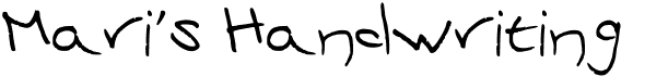 preview image of the Mari's Handwriting font