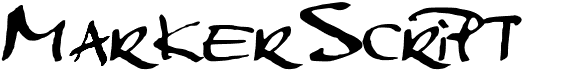 preview image of the MarkerScript font