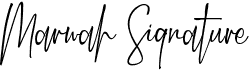preview image of the Marwah Signature font