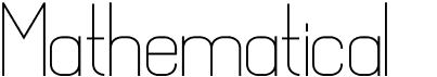 preview image of the Mathematical font