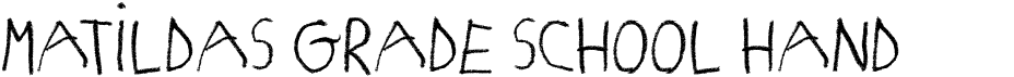 preview image of the Matildas Grade School Hand font